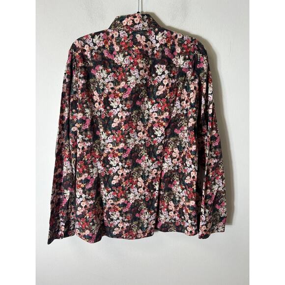 We. You and Me Floral Print Long Sleeve Button Up Shirt Sz XL - Picture 2 of 3